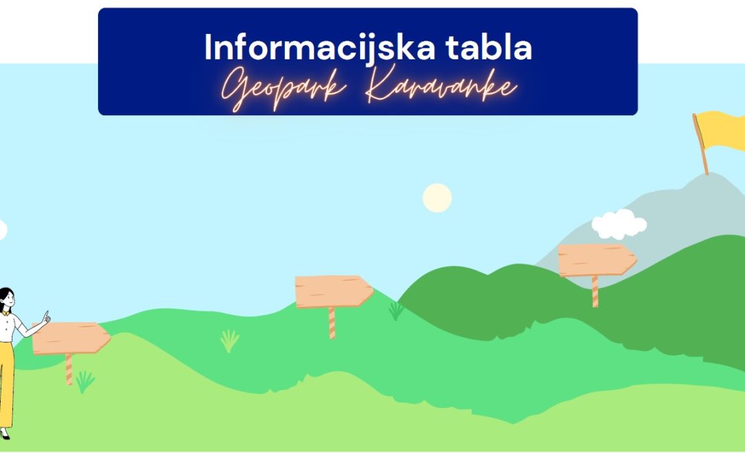 Geopark Karavanke: informacijska tabla v knjižnici